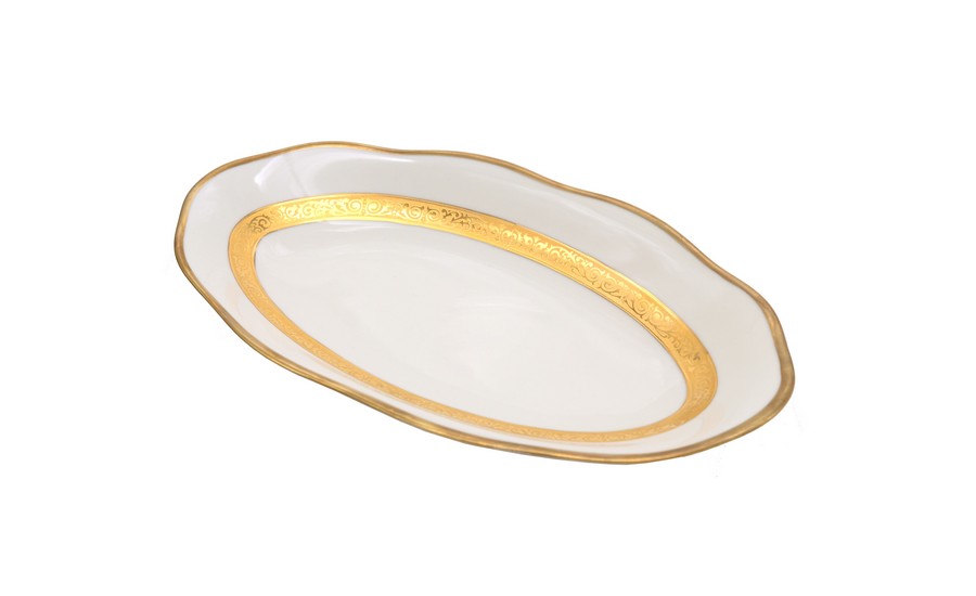 Миска овальная FR SK 930/lady золотая полоса