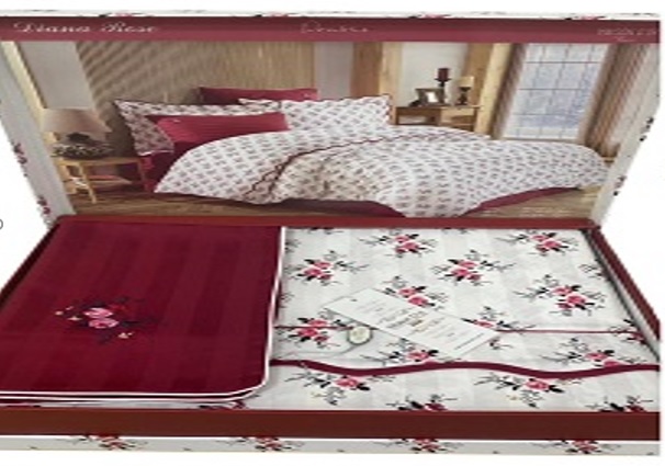 КПБ 1.5 сп Diana rose сатин красный