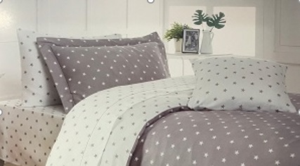 КПБ 1.5 сп Stars сатин 160*220 серый MD