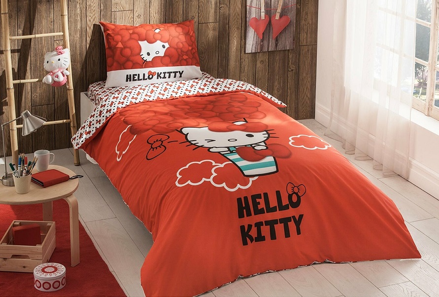 КПБ 1.5 сп Hello Kitty Bow ранфорс