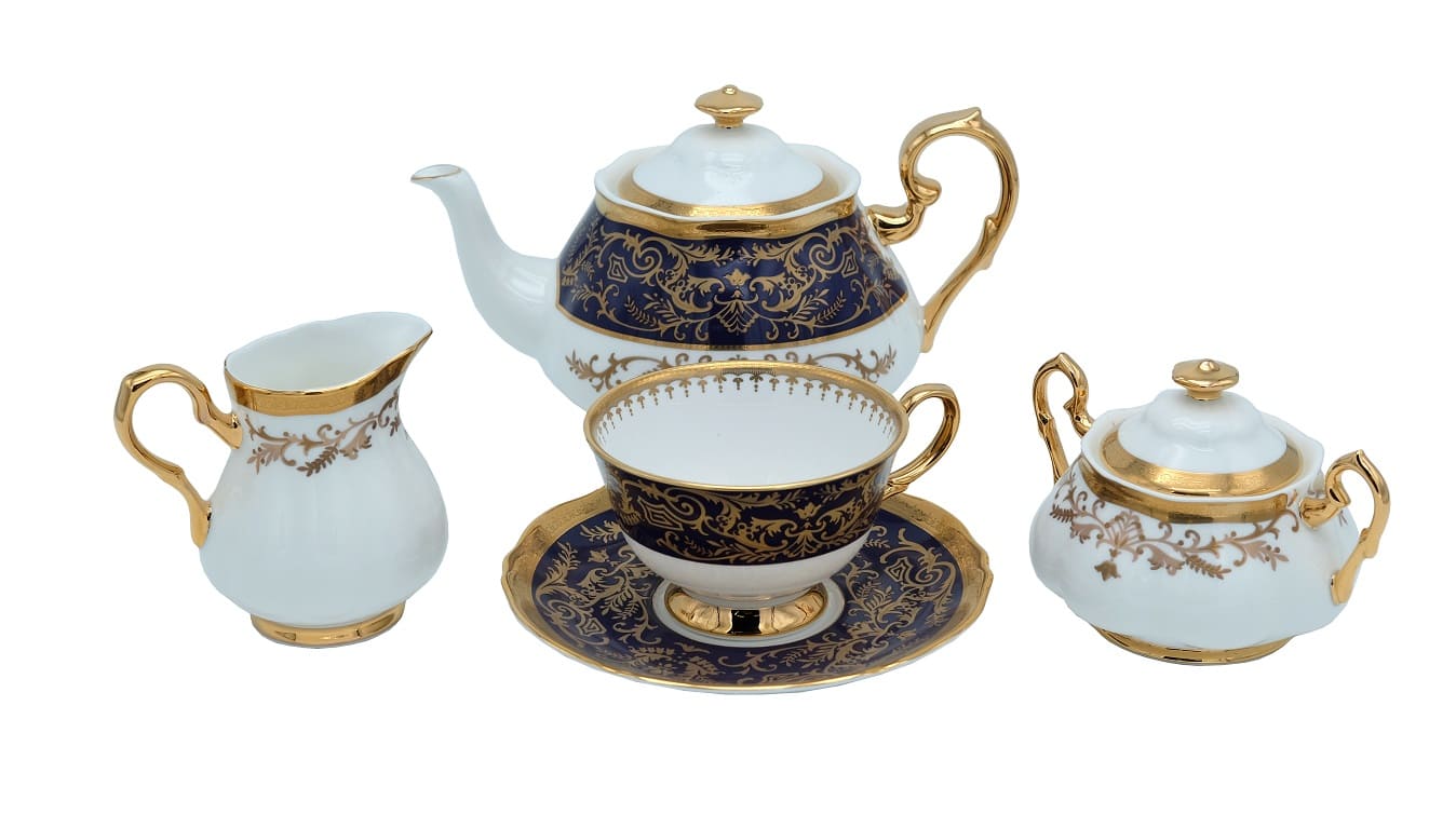 Prouna Сервиз чайный 6 персон 15 предметов Clarice Cobalt Gold/1