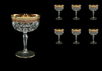 Empire Golden Red Decor Набор фужеров для шампанского 240 мл 6 шт