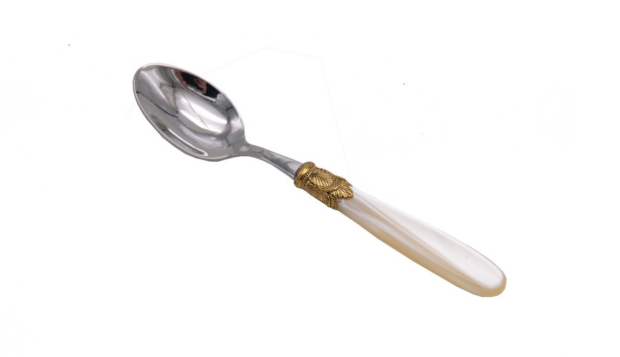 Набор чайных ложек 6 шт Ischia Antique Gold+Steel Champagne Pear/1
