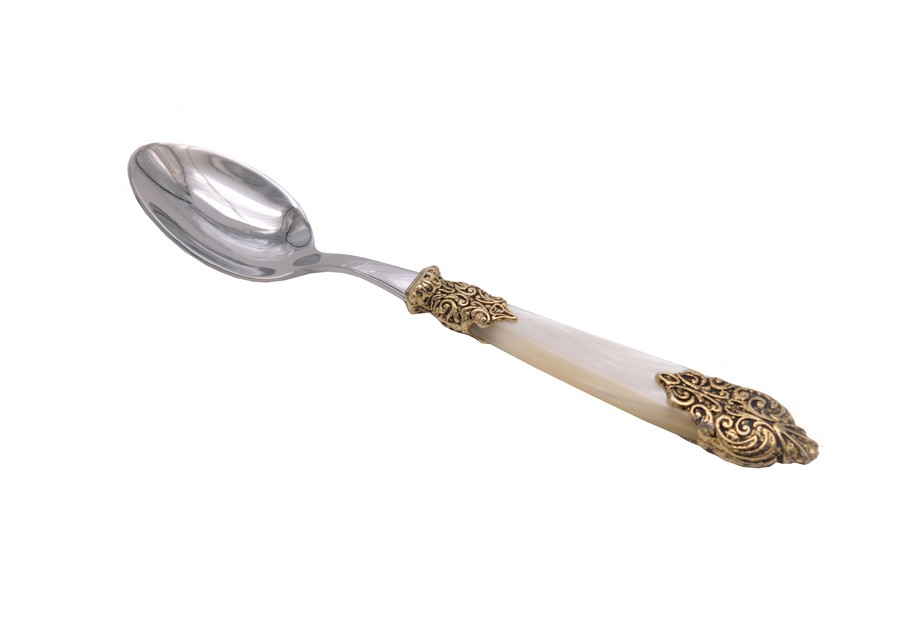 Набор чайных ложек 6 шт Версаль Luxury Antique Gold+Steel Champagne Pearl Color/1