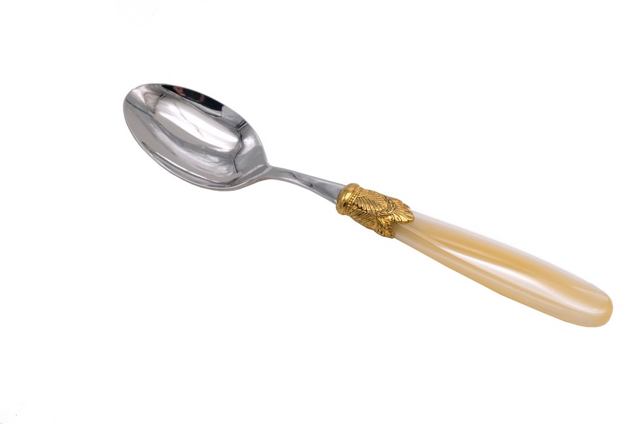 Набор столовых ложек 6 шт Ischia Antique Gold+Steel Champagne Pear/1