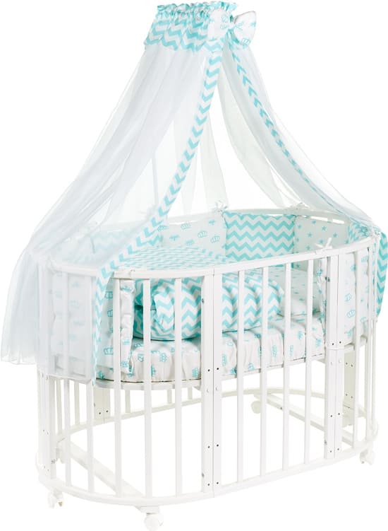 Комплект в кроватку Sweet Baby Fata Turchese мятный 10 предметов