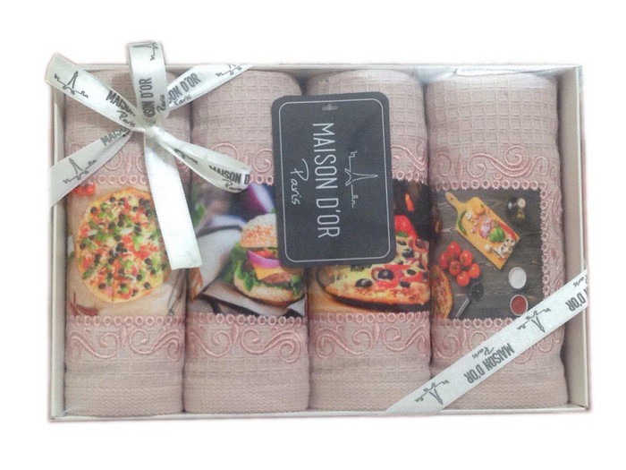 Салфетки Pizza dor розовый 4 шт-30*50 Maison Dor/4