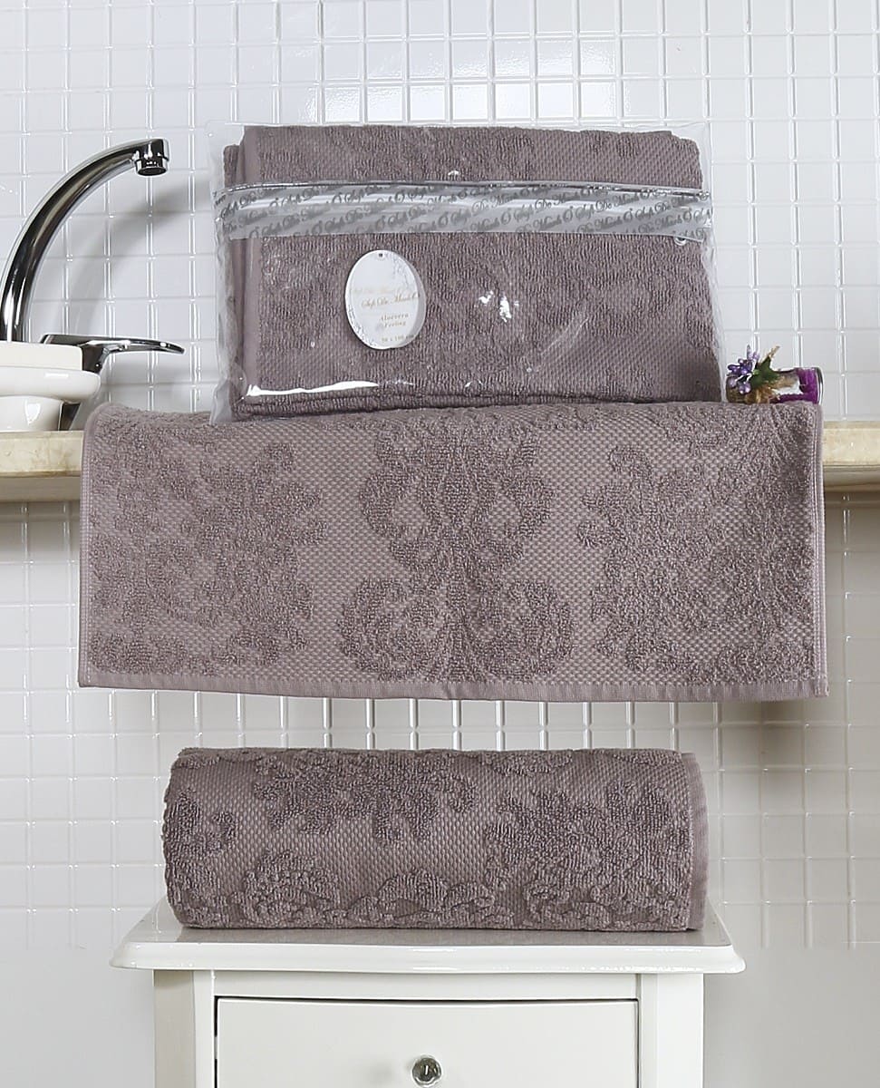 Полотенце 50*100 Almeda жаккард фиолетовый