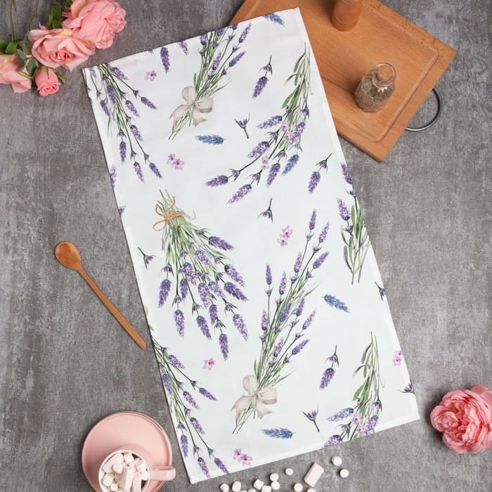 Полотенце Этель Lavender белый