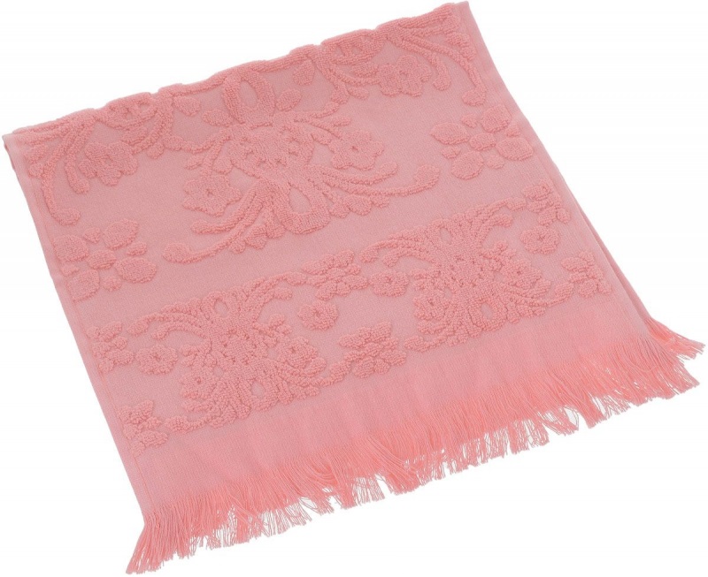 Полотенце 30*50 Arya с бахромой Isabel Soft коралловый