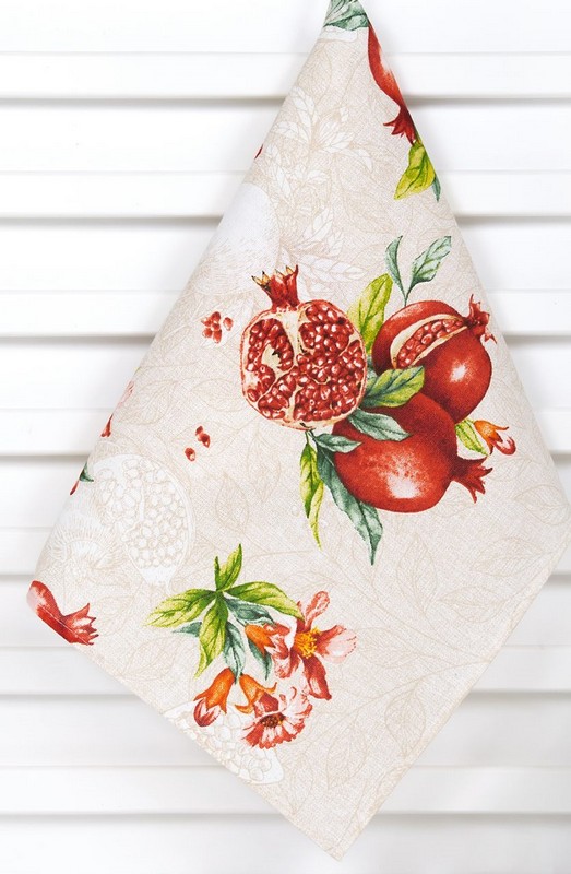 Полотенце 50*70 кухонное из рогожки Вкус граната