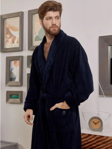 Халат Cristopher 6 XL мужской бамбук navy