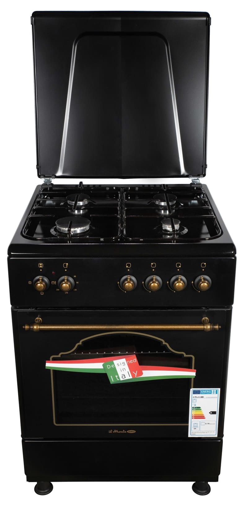 Комбинированная плита il Monte FO-GE6025 black rustico