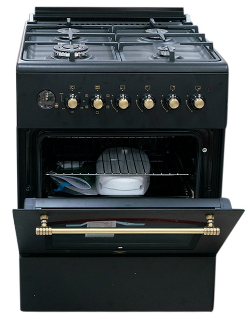 Комбинированная плита Falkenberg GE-601 black rustico