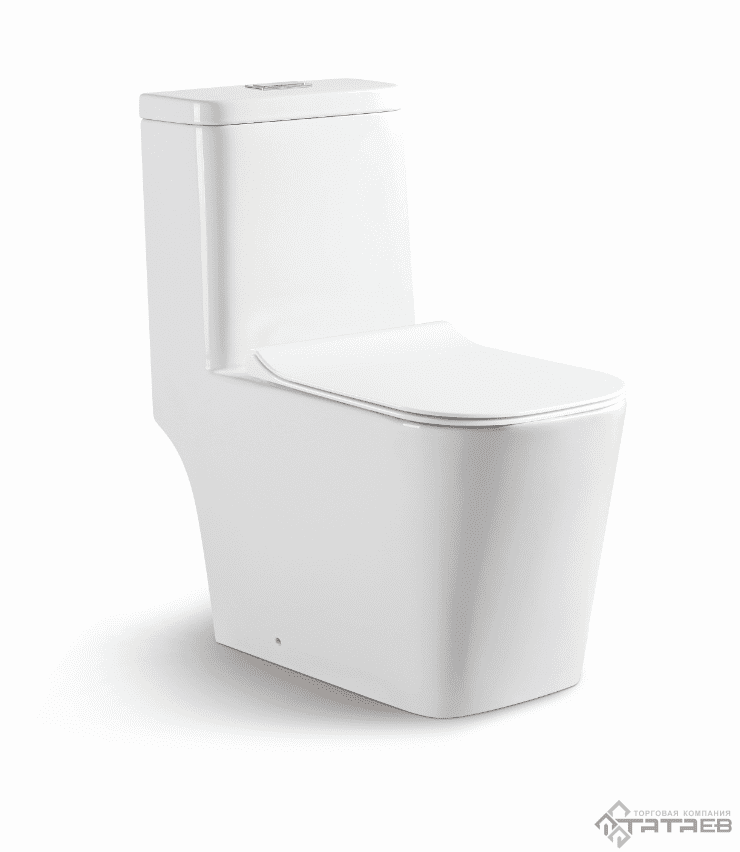 Унитаз Garda моноблок белый, сиденье микролифт WC-01-GRD Alparini