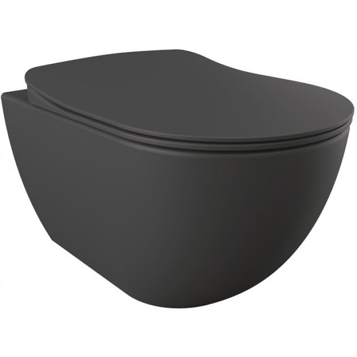 Унитаз подвесной FE320-11AM00E-0000+KC0903.01.0400E антрацит Creavit