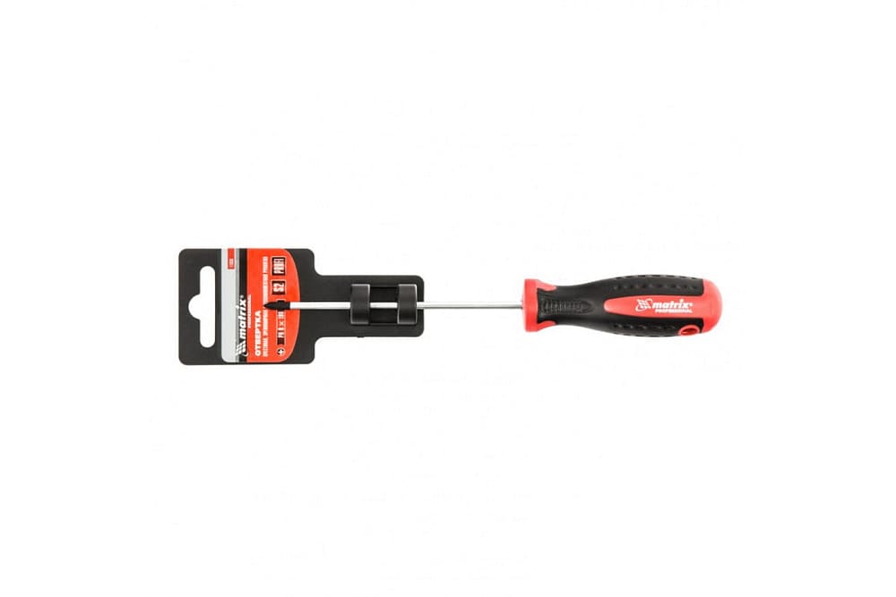 Отвертка двухкомпонентная рукоятка Profi Matrix Ph0*100мм 11838