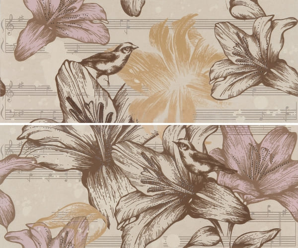 Панно керамическое Allegro Beige 01 60*50см