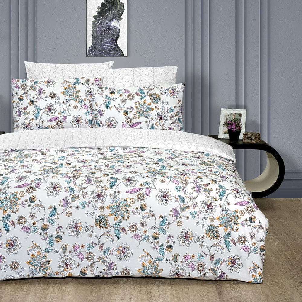 Простынь Arya Ранфорс 1.5 Сп.160*220 Cream Blossom