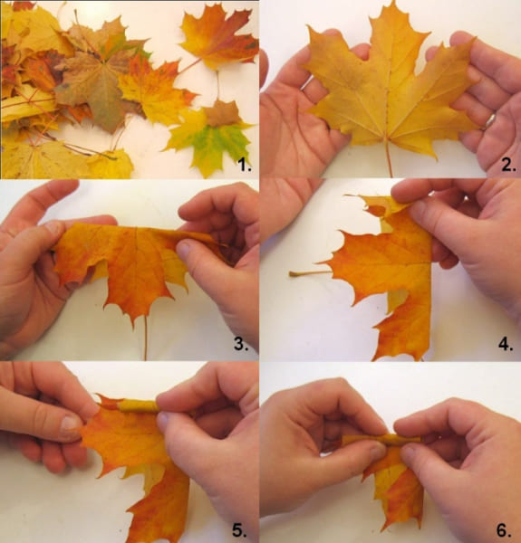 Поделки из осенних кленовых листьев своими руками (44 фото)