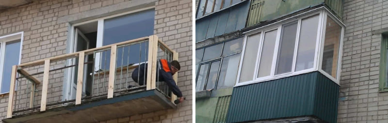 Как обшить балкон снаружи своими руками: технология и материалы