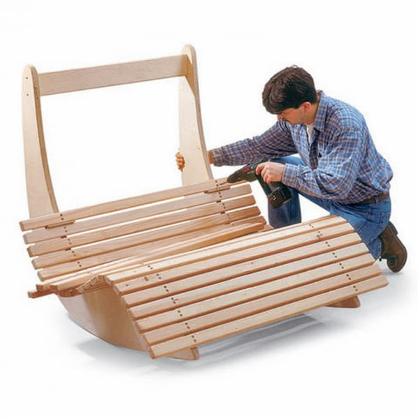 Кресло качалка своими руками из дерева: фото, чертежи и ход работы