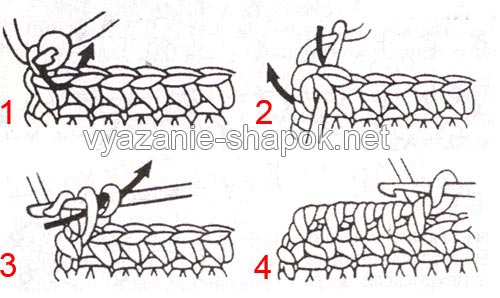 Рачьим шагом крючком схема