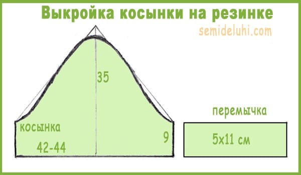 Косынка на резинке своими руками крючком с выкройками