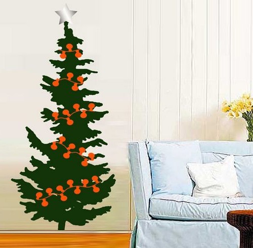 Плоские новогодние елки на стене: 6 поделок своими руками (31 фото)