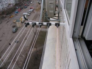 Крепление для бельевых веревок на балкон, сушилка для белья