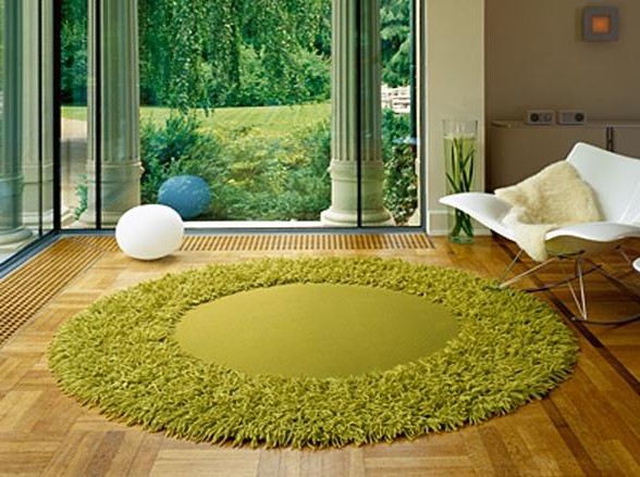 Овальные и круглые ковры в интерьере (30 фото)