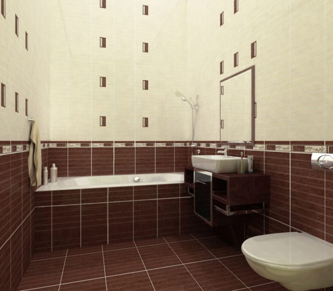 Плитка с узором для ванной комнаты: идеи плитки в ванной с рисунком (20 фото)