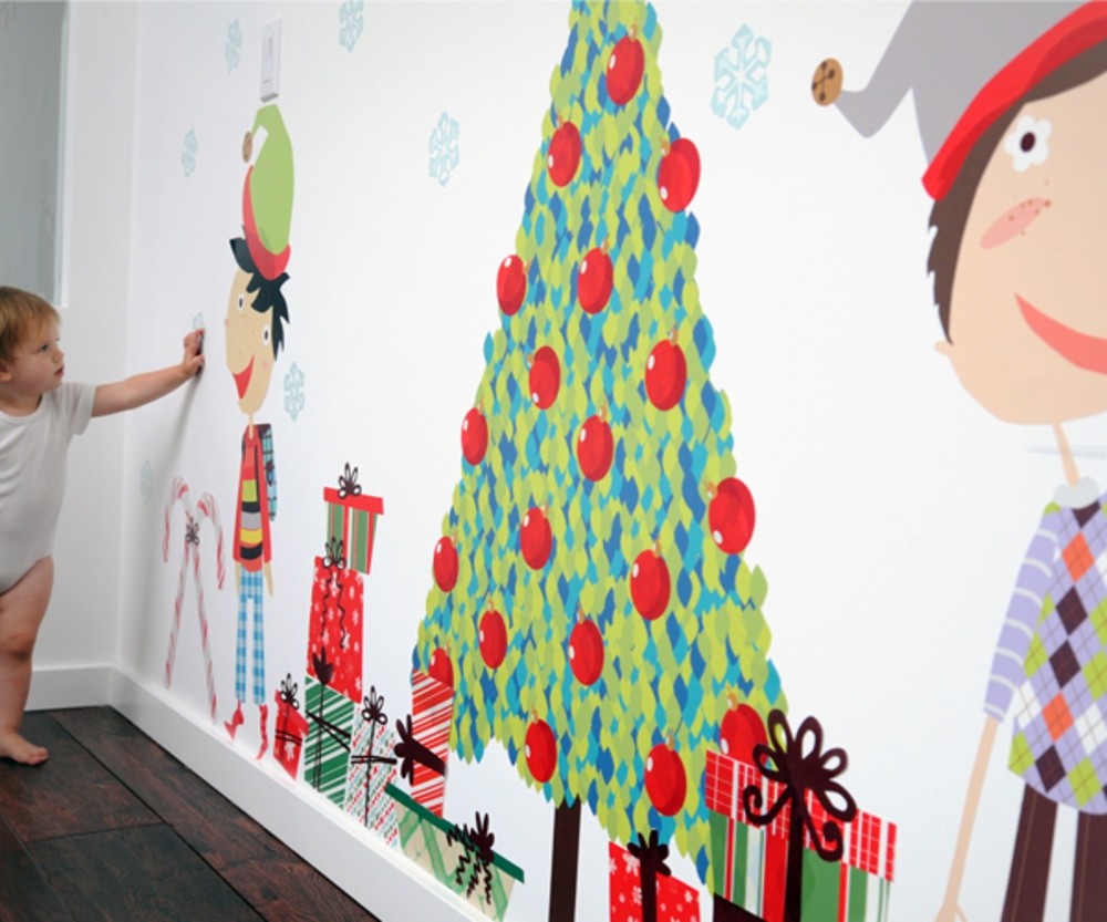Как украсить стены в детском саду к новому году