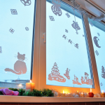 Новогодние шаблоны: украшаем окна и создаем открытки