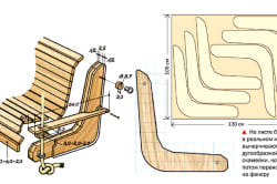 Схема садового кресла из брусков