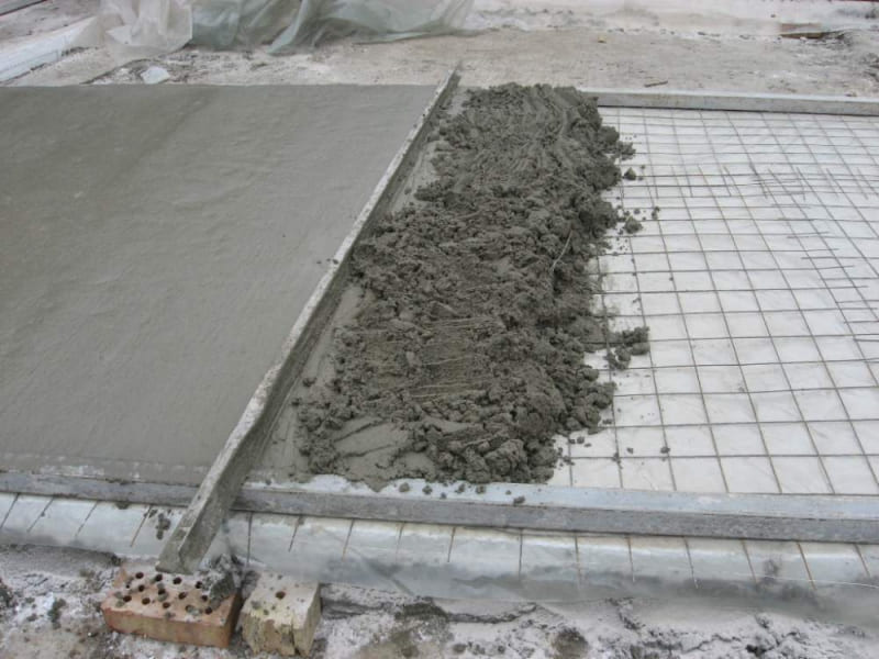 Плотность цементно-песчаной стяжки: удельный вес