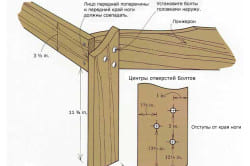 Схема садового кресла из брусков