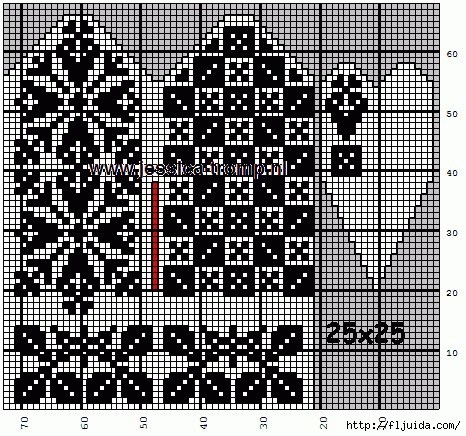 Вязание варежек с рисунком спицами 33 схемы