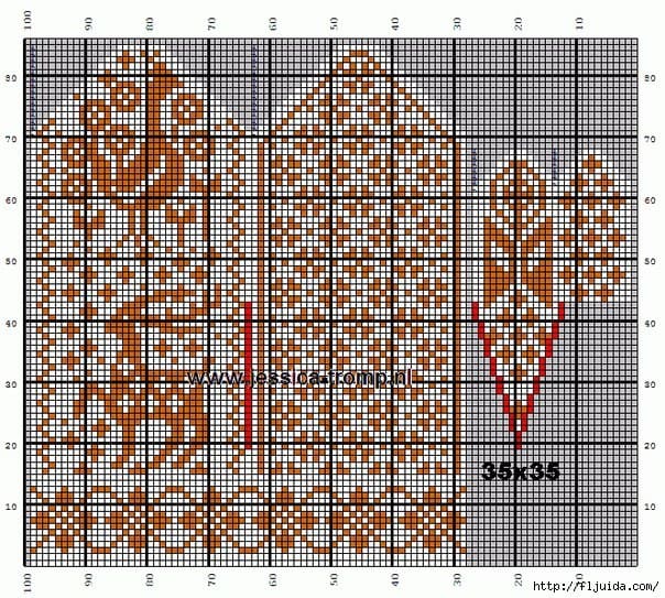 Вязание варежек с рисунком спицами 33 схемы