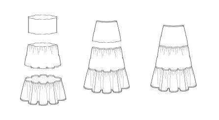 Шикарная юбка с тремя оборками выкройка от Анастасии Корфиати