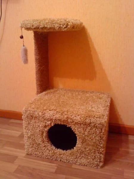 Картонный дом для кошки
