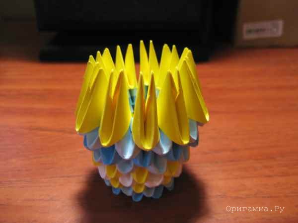 Модульное оригами: ваза для начинающих, схемы сборки с видео