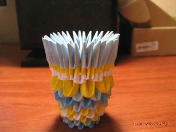 Модульное оригами: ваза для начинающих, схемы сборки с видео