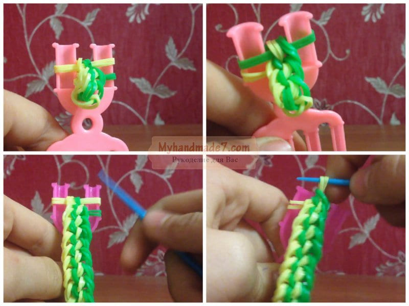 Плетение из резинок на рогатке видео