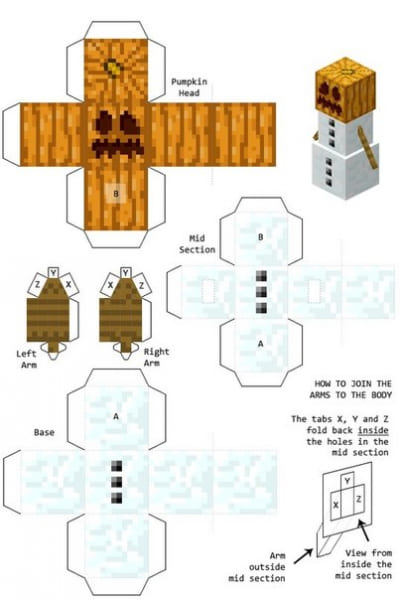 Оригами майнкрафт из бумаги: схемы, как сделать блоки с фото и видео