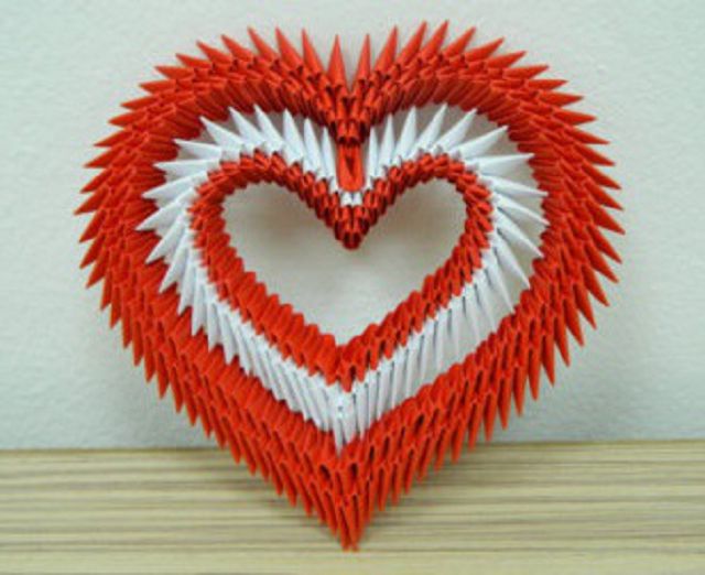 Оригами сердце с крыльями: инструкция с фото