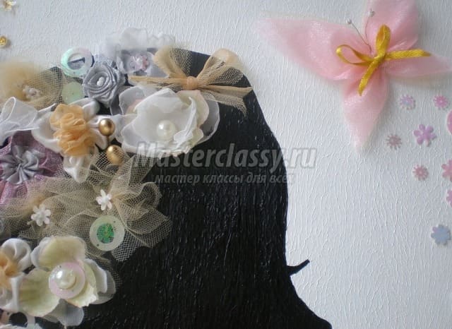 Картины из ткани своими руками: объемные цветы для интерьера с фото