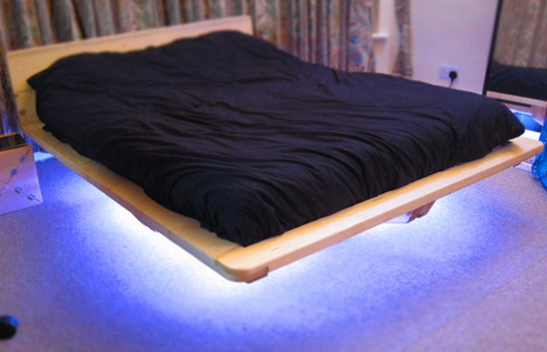 Парящая кровать своими руками с подсветкой: чертежи с фото и видео